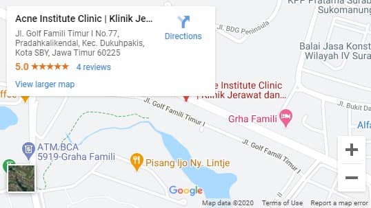lokasi acne institute klinik jerawat surabaya
